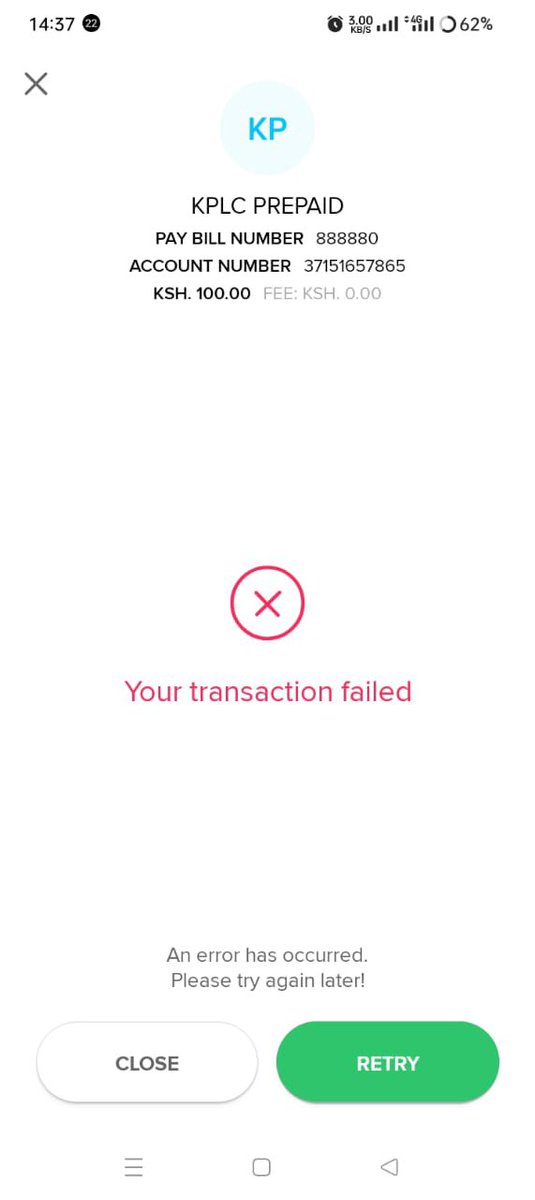 Sheana_001's tweet photo. @KenyaPower_Care Hi i am not able to buy tokens using all the paybils 37151657865 is my metre number https://t.co/so8T0RYjmE