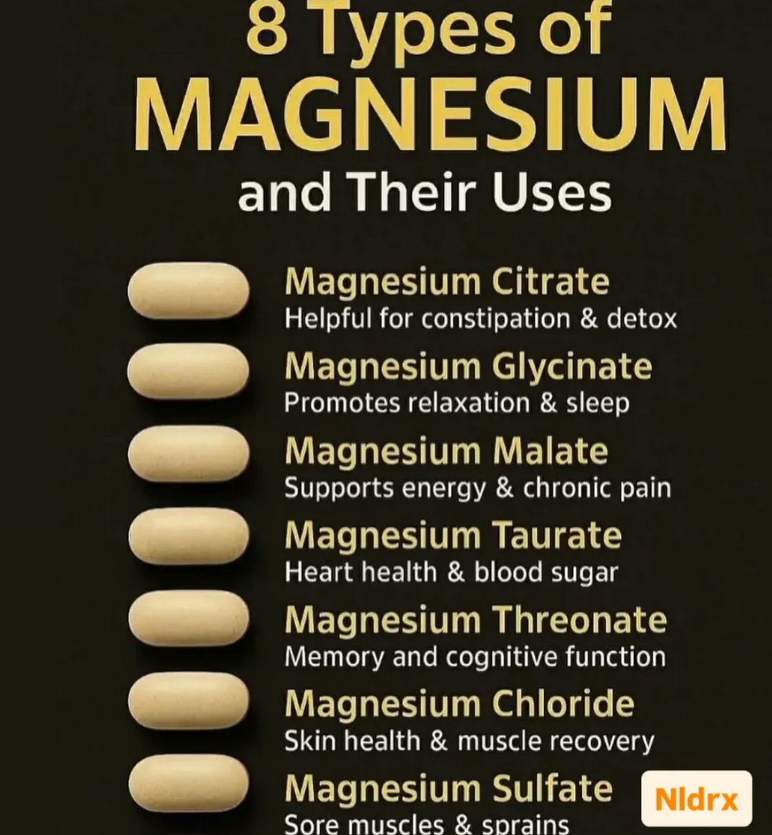 GraceGym_'s tweet photo. 8 Types of MAGNESIUM and Their Uses 👇 https://t.co/JrUMN2GMm4