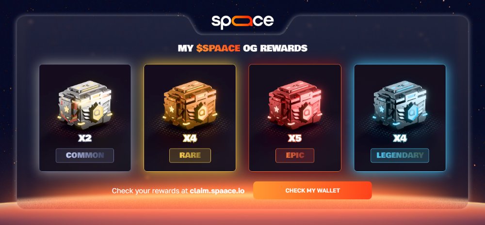 Just claimed my OG Rewards on <a href="/spaace_io/">Spaace 🟠</a> ✨
claim.spaace.io
Don’t miss yours 👆
(Based on your NFT Volume) x.com/spaace_io/stat…