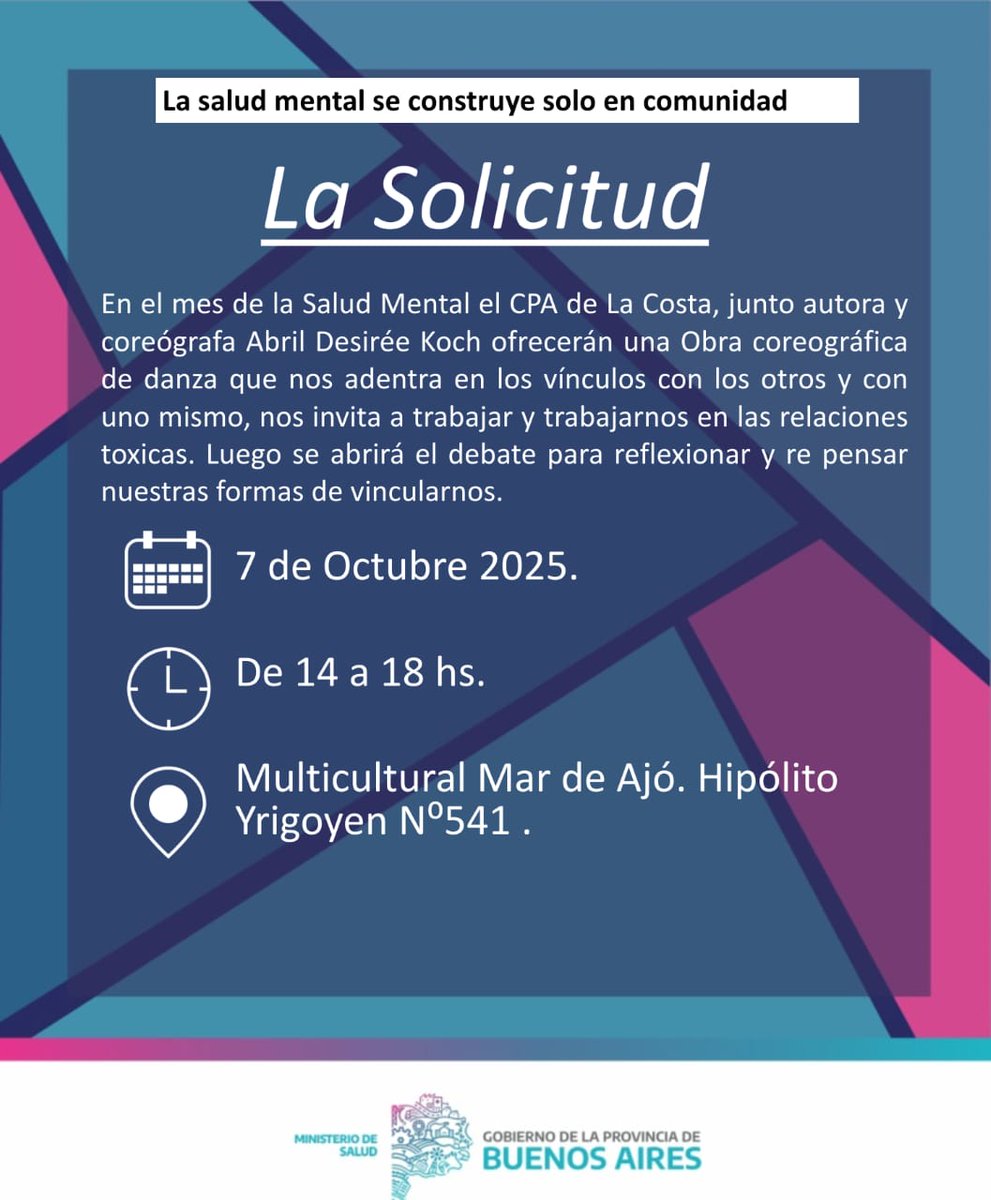 #CPALaCosta 
<a href="/SaludBAP/">SaludBAP</a> 
<a href="/saludmentalpba/">Salud Mental, Consumos y Violencias</a> 
<a href="/RSanitaria8/">Region Sanitaria VIII</a>