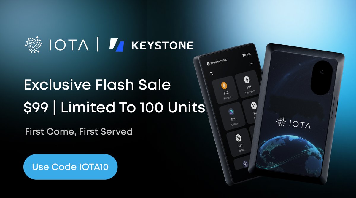 IOTA is turning 10 🎉
Time to celebrate it your way:

✨ Join the rooftop event at Cé La Vi Singapore on Oct 2
✨ Or grab the limited @IOTA x Keystone for $99 with code IOTA10, sponsored by IOTA for you.

Only 100 units. Flash sale ends Oct 5.
Moments like this don’t come twice.