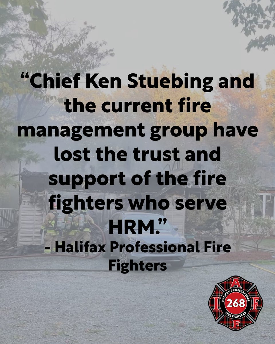 For too long, Halifax’s senior fire management group has failed to deliver on the basics:

•Ignored safety recommendations
•Promised wildfire training and gear still not delivered to the frontlines
•Surge staffing still not addressed — even after HRFE’s own Post-Incident