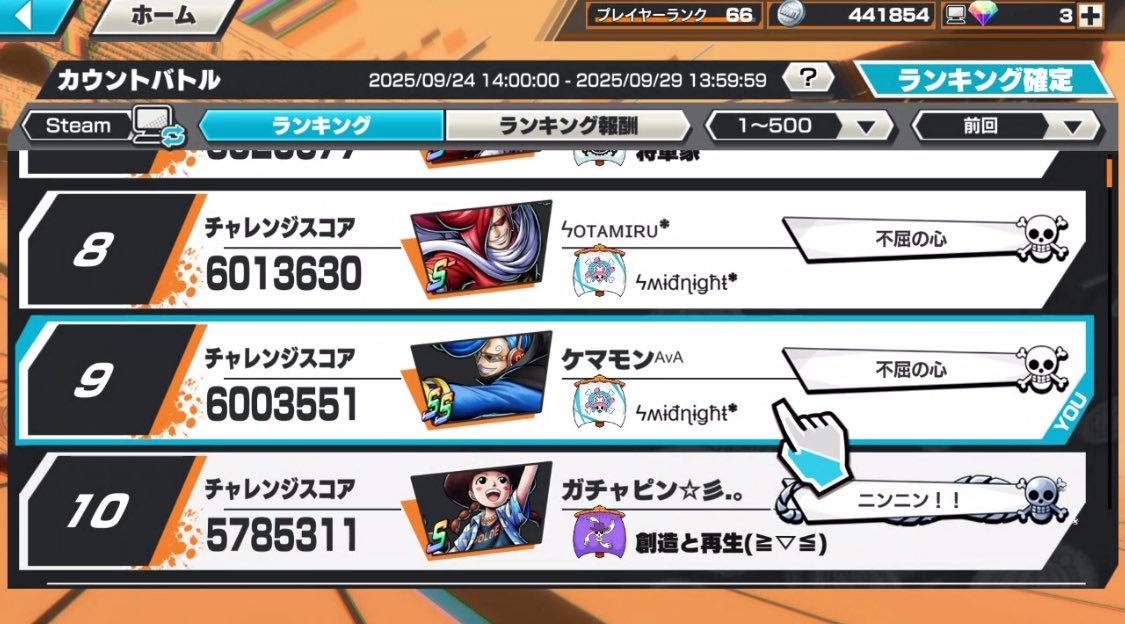 連番してTOP 10入れました😁