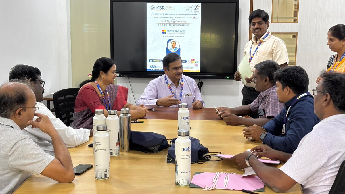 ksrceofficial's tweet image. K.S.R. College of Engineering – Department of EEE is pleased to announce the successful signing of a Memorandum of Understanding (MoU) with Power Projects on 27th September 2025.
#IndustryAcademiaCollaboration #EEEKSRCE #PowerProjects #InnovationPartnership #KnowledgeSharing