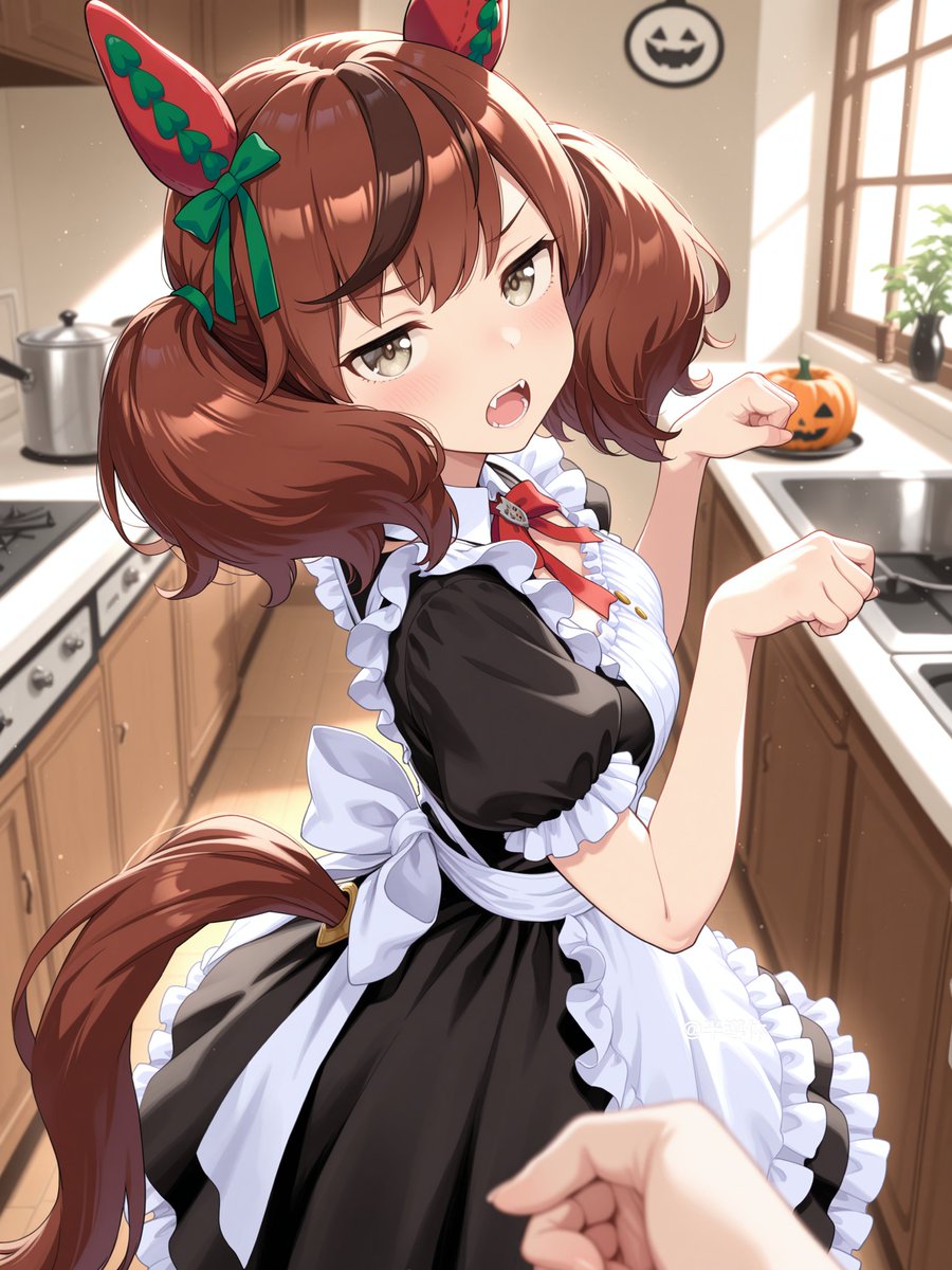 邪魔したら…噛むっ！
#ウマ娘 #ナイスネイチャ