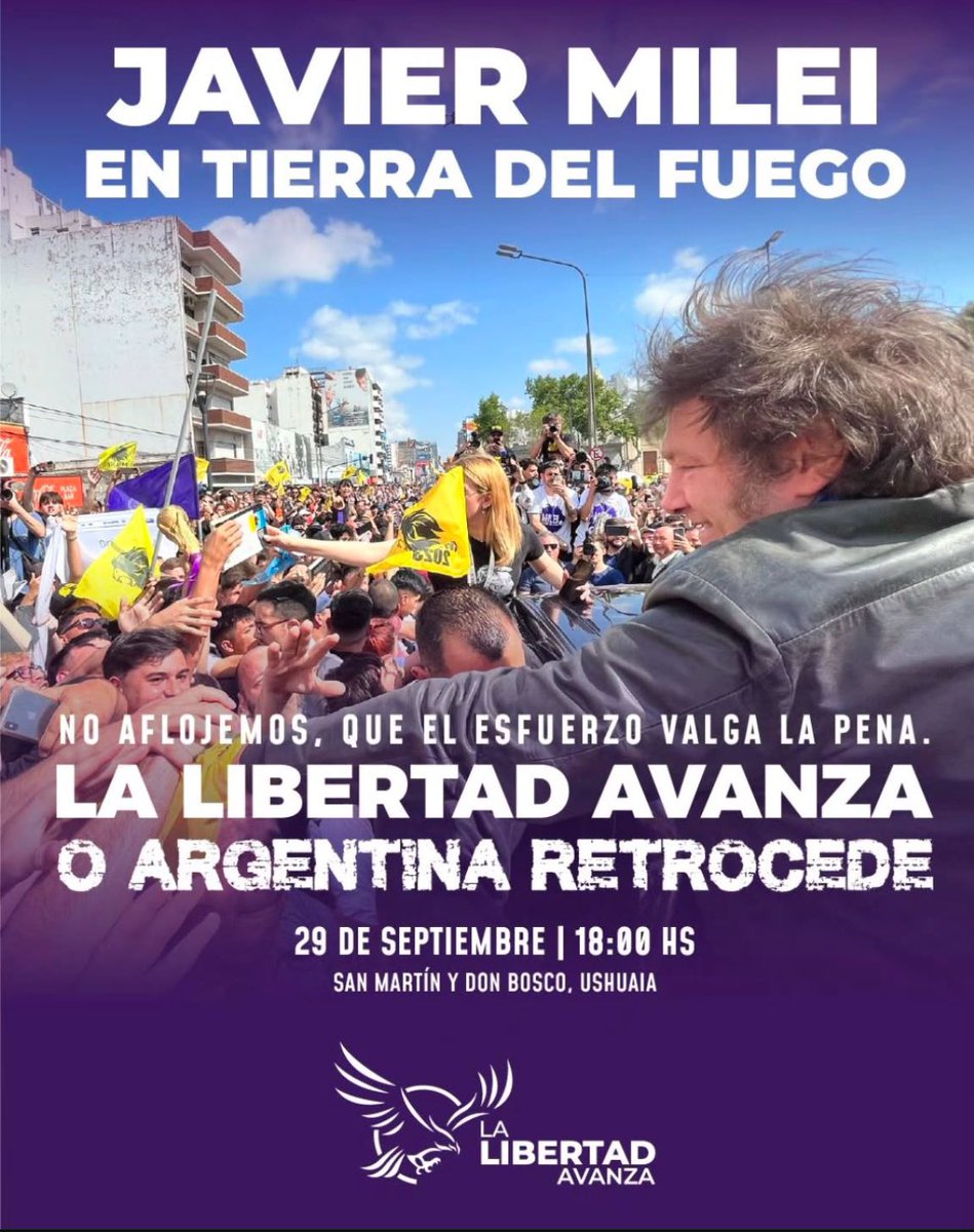 En el fin del mundo se enciende la llama que guiará a toda la Nación. Desde Tierra del Fuego levantamos la voz de millones que no aceptan retroceder. La Argentina no nació para ser esclava, nació para ser libre. Con <a href="/JMilei/">Javier Milei</a> al frente, la libertad avanza o no será.
