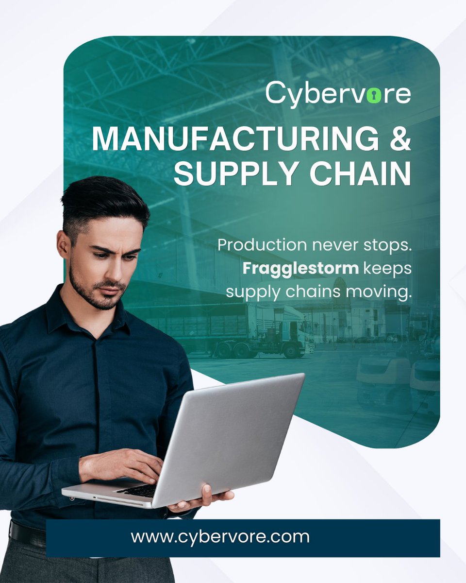 Downtime in manufacturing and supply chains? Not on our watch. Fragglestorm™ keeps design files, logistics, and contracts safe—no workflow disruptions, just seamless protection. #CyberSecurity #Continuity