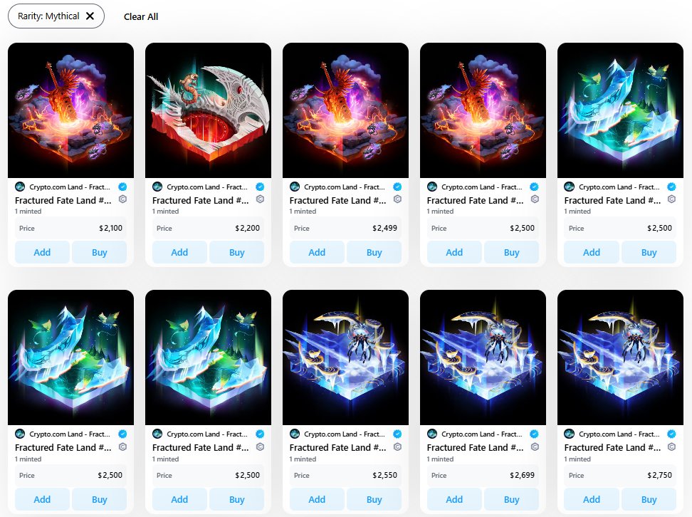 Amazing Price Performance!

<a href="/LoadedLions_CDC/">Loaded Lions</a> Mythical lands floorprice has risen to $2100 and only THREE lands below $2500. What a perfect example how <a href="/cryptocom/">Crypto.com</a> flagship NFT's appreciating their price. 

(The resource,monster,size has not even been implemented yet which gives