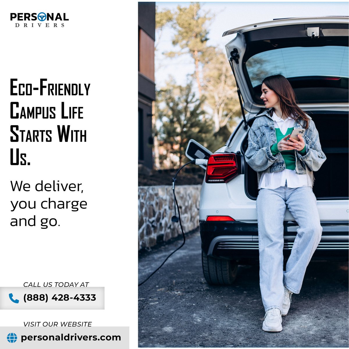 personaldriverz's tweet image. Looking for an effortless way to move your car around campus? #ProfessionalDrivers got you covered! Experience the best in eco-friendly campus life with our seamless #CarRelocation services. Plug into convenience – we deliver, you charge, and go! 🌱🚗 
📞 Call us today at (888)