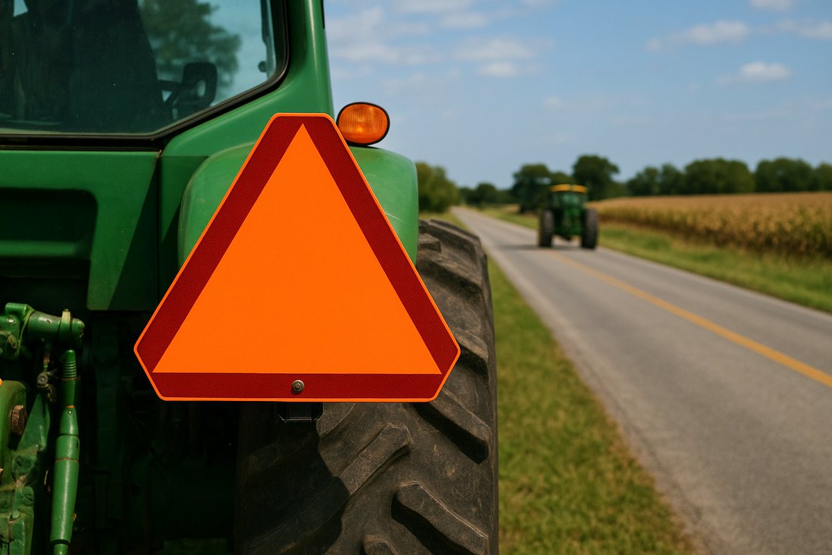 Big machines, narrow shoulders 🚜➡️🚗. Be patient when following farm equipment. Don’t risk lives to save a few minutes. #HarvestSafety #SimcoeCounty
