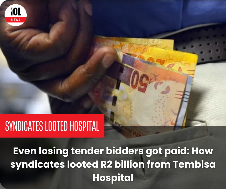 IOL's tweet image. The Special Investigating Unit (SIU) has detailed how syndicates, working hand in hand with Department of Health officials, siphoned off funds from the Tembisa Provincial Tertiary Hospital in Gauteng.
#news #SIU #investigation #TembisaHospital #looted #funds
Read on…