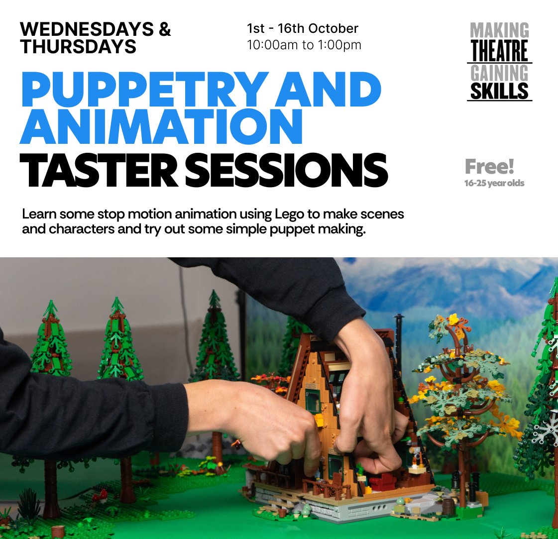 Come and have a go at some puppetry and animation techniques at the <a href="/bognor_make/">The Bognor Makerspace CIC</a> this Wednesday! Beginners welcome—these free sessions are aimed at 16-25 year olds.
Phone or email to book a place:
📱01243 306800
📫 learn@makingtheatre.co.uk
#bognor #free #creative #art #puppetry