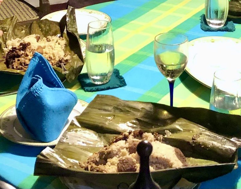 My search for authentic lamprais led me to the home of Lorraine Bartholomew. Much thanks for an evening of laughter, shared love of rescue dogs, &amp; intriguing stories including the time she hosted Anthony Bourdain. The eggplant &amp; belacan really make the dish flavorful!