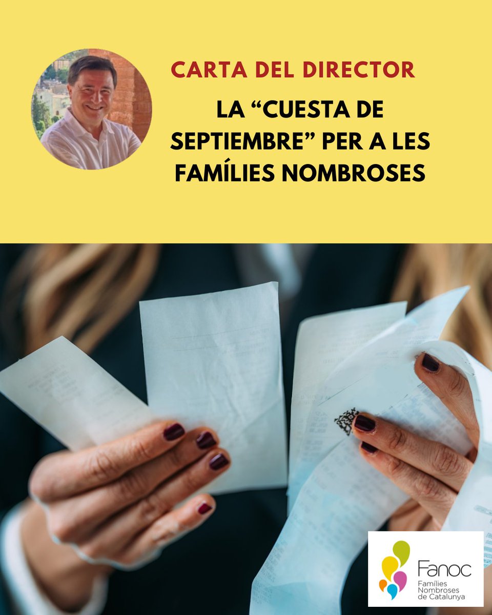 Un estudi de l’OCU diu que, amb la creixent pujada dels preus, el que ha de gastar cada família per un fill a l’escola és de 2.390 euros de mitjana. Multipliquem per 3, 4, 5… i veurem el patiment de tantes famílies nombroses. 🧐💰Per <a href="/raulsanchezfl/">Raul Sanchez Flores</a>:  fanoc.org/la-cuesta-de-s…