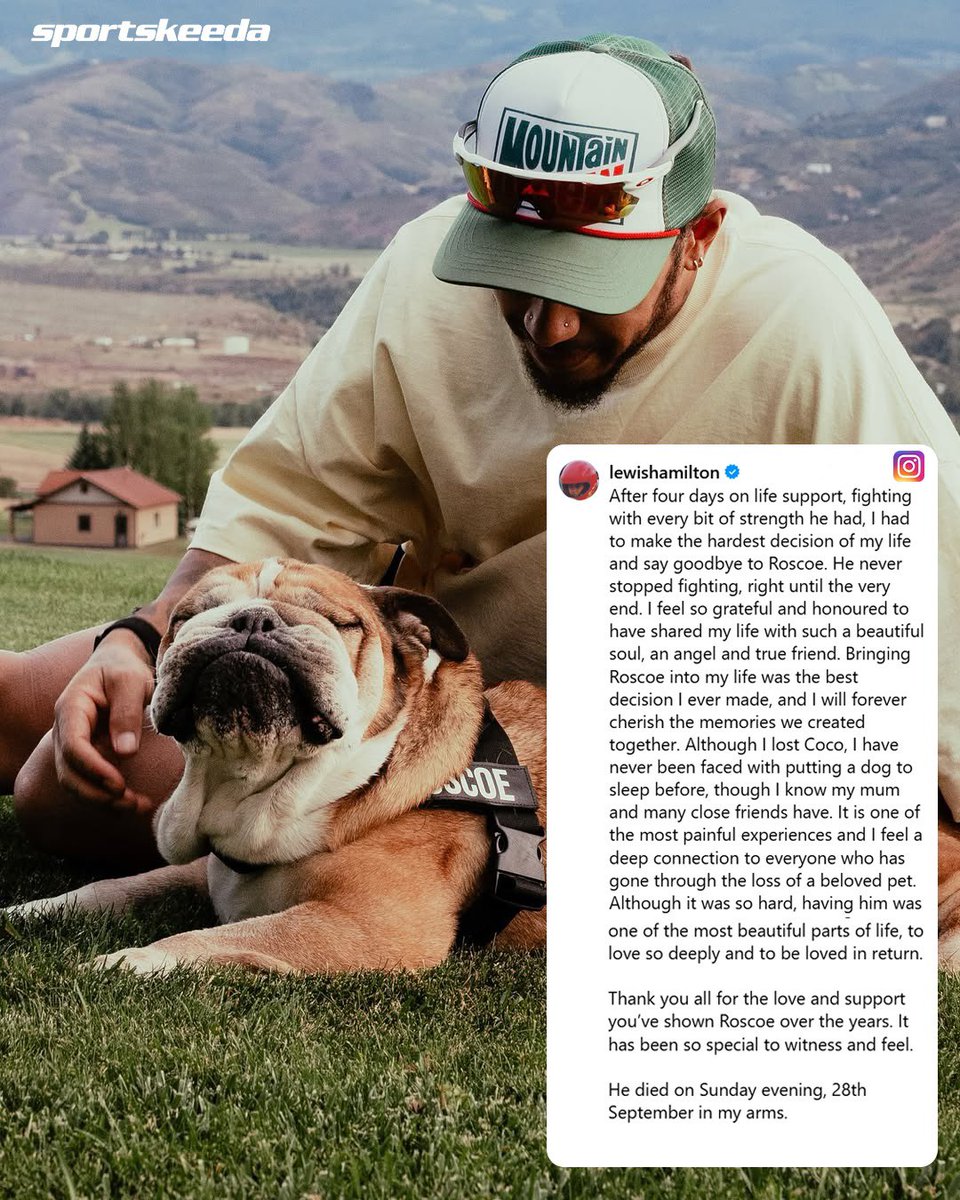 Sorry for your loss, Lewis. 💔

Sending you love in this difficult moment. 🤗

#F1 #lewishamilton