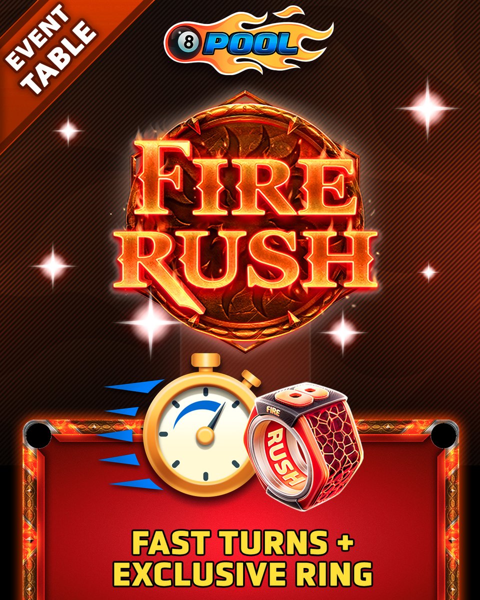 8ballpool's tweet image. The #FireRush Table returns 🔥

🎁 Bring the heat and master Fast Turns to win big prizes, including extra Tokens for your choice of exclusive rewards

🗓️ Ends Wed Oct 1, 10am UTC

Play Now » mcgam.es/WbREuT

#8BallPool