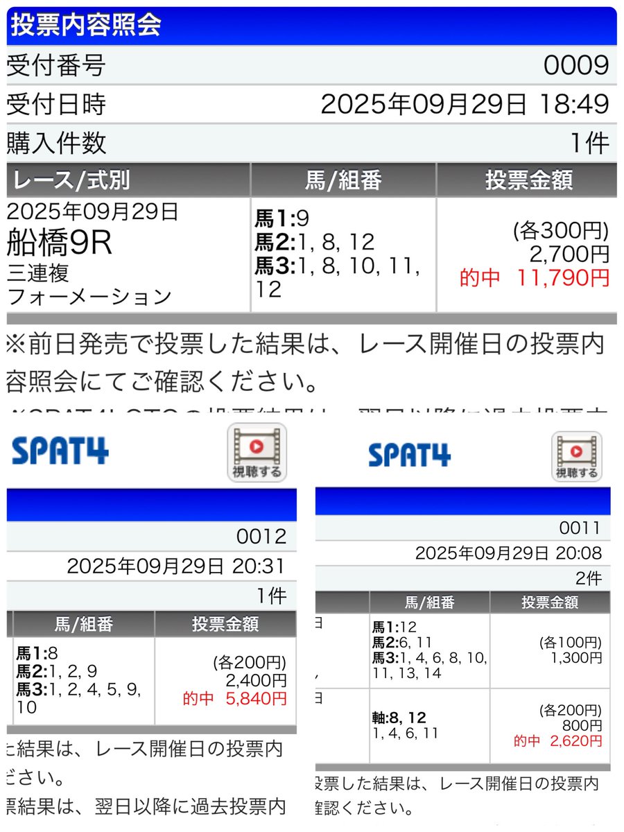 oz_horse7's tweet photo. 今日は船橋競馬の「全12R先出し馬券で2,000円均等買い企画」で参考にしていただいた方ありがとうございました☺️💓

合成2倍以上の推奨が大半で9/12R🎯的中とゆう結果でしっかり勝ち切ることが出来ました🥺🫶

的中報告などいただいた方ほっっんとありがとうございます！！ https://t.co/UqAXKe46xH