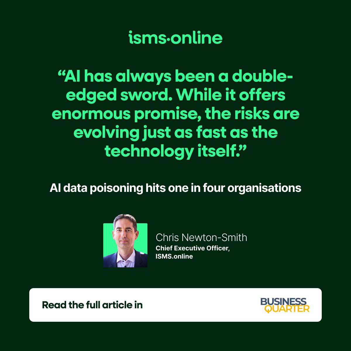 Businesses are already feeling the impact of weaponised #ArtificialIntelligence, our State of #InformationSecurity Report 2025 reveals. Discover key report findings and the risks and challenges posed by #AI in <a href="/BizQuarterMag/">Business Quarter</a>: businessquarter.co.uk/ai-data-poison…