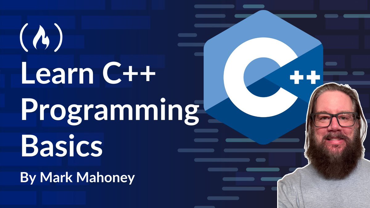 freeCodeCamp's tweet image. C++ is a powerful, high-performance programming language devs use for things like systems and game development.
And in this in-depth tutorial, Mark teaches you the basics through a series of interactive exercises.
You'll learn about variables, loops, arrays, functions,…