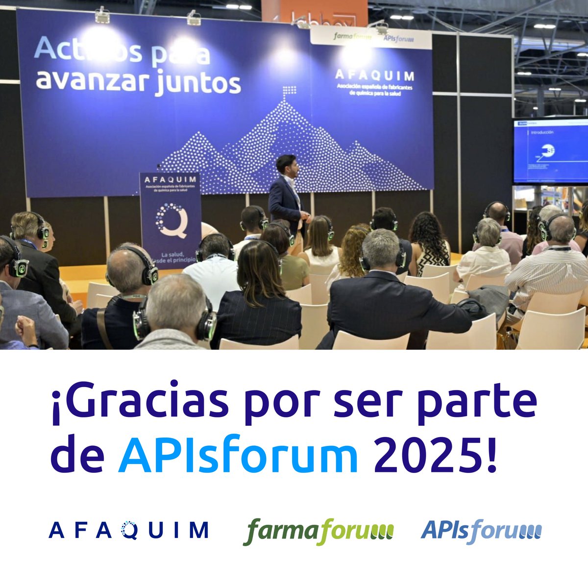 🔵El pasado jueves 18 de septiembre celebramos una nueva edición de APIsForum2025. Desde <a href="/afaquim_asoc/">AFAQUIM</a>  queremos agradecer a todos los asociados, ponentes, colaboradores, asistentes, Junta Directiva y al equipo de <a href="/farmaforum/">Farmaforum</a> que nos acompañaron en la nueva edición de #APISForum