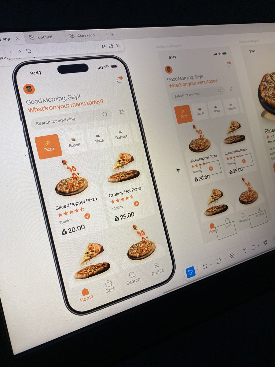 UiUxSeyi's tweet image. Day 4/7 Design Challenge – Food Delivery App
Today I designed a clean and user-friendly food delivery experience.
Browse restaurants &amp;amp; meals with ease

Kept the layout minimal, focusing on vibrant food visuals and clear CTAs 🍔✨

#UIdesign