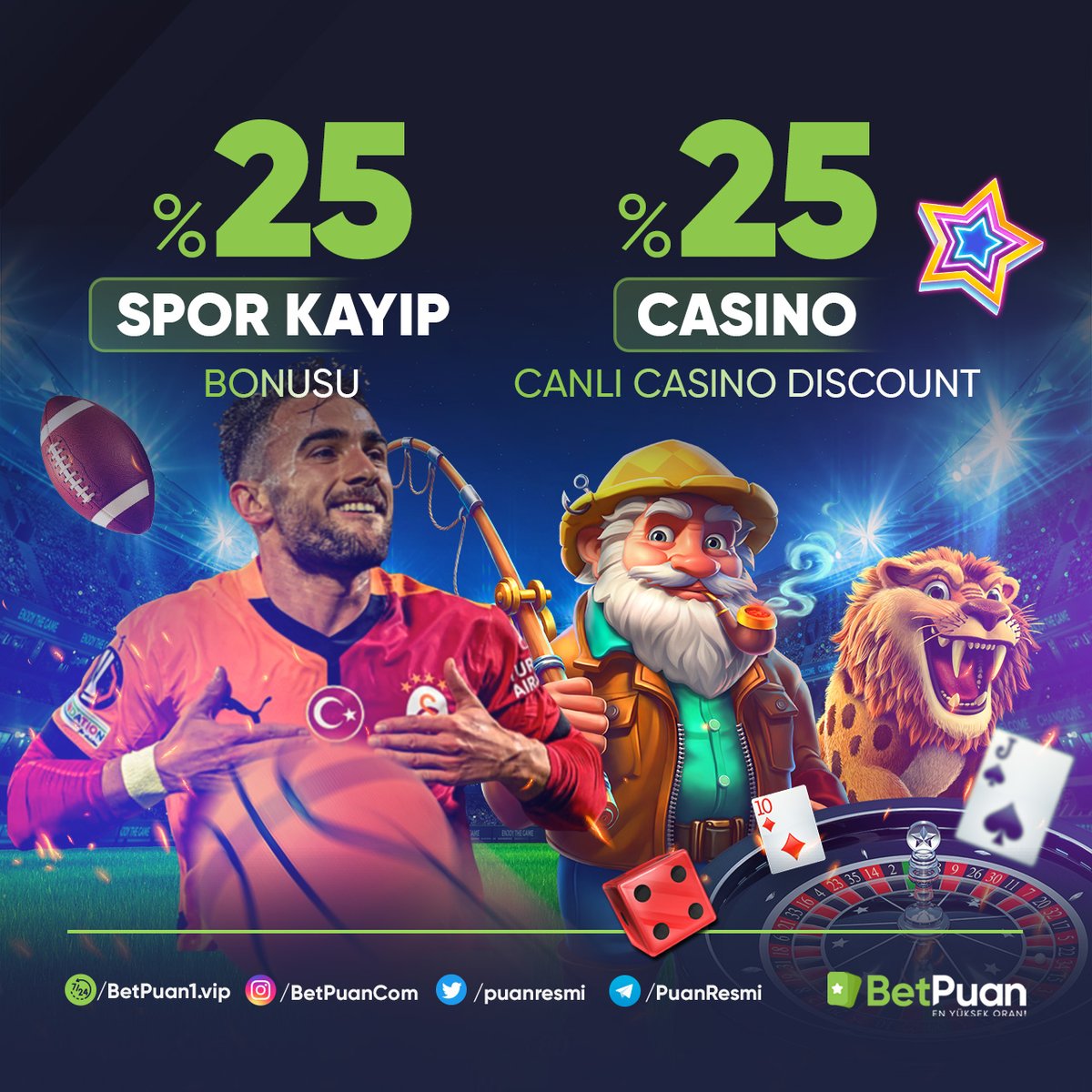 ✨ BETPUAN'DA Slot-Casino heyecanı doyasıya kazandırıyor !

⭐️ %25 casino kayıp veya %25 spor kayıp bonusunuz ile şansınıza şans katın! Her yatırımınıza ekstra free spinler sizleri bekliyor !

✅ 7/24 erişim için betpuan1.vip

#puangiris #puanguncel #puancom #puanvip