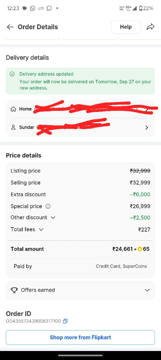 fredicancompose's tweet photo. The order should've reached hands by 27th, &amp; by 28th these people didn't even bother to update they didn't assign the delivery agent!
When asked, these people yapped reasons! Should've named "flip reasons" instead of "flip kart"
it's 29th, I want the order by today! No new reason https://t.co/BrJcHYJQ4k