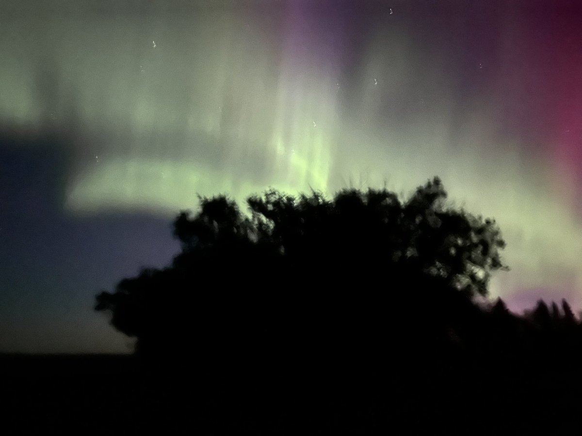MarvelleMach's tweet photo. Good Morning waking up to Northern Lights!
#northernlights 
#landoflivingskies https://t.co/CU8LWd291V
