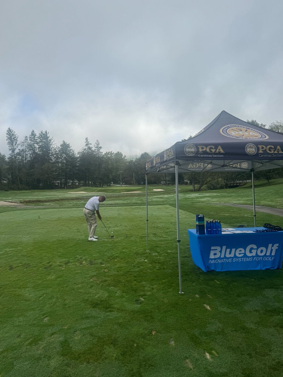 Foggy morning at the Country Club of Asheville for the Carolinas PGA Pro-Official Tournament ⛳Cameron Fossa and BlueGolf are proud to be here supporting the event and connecting with PGA professionals.

BlueGolf continues to deliver innovative systems that simplify tournament
