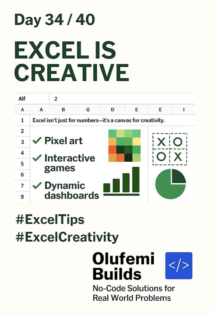 olamfe's tweet image. Day 33–36: Global Impact
💚 From MVPs to educators, creators to analysts .
Excel is more than a tool. It’s a global movement.
Thank you, Excel community 🙌
#ExcelAt40 #ExcelWorldwide #ExcelCommunity #OlufemiBuilds