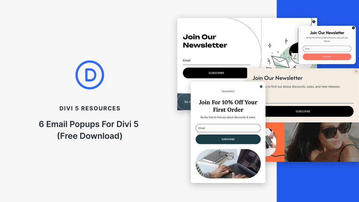 blogjavierrguez's tweet image. 🚀 ¿Usas #Divi en WordPress 6?
Te traigo 6 Popups de Email gratuitos totalmente compatibles con Divi 5 💥
💌 Aumenta tus suscriptores
⚡️Carga ultra rápida
🎨 Diseño responsive
👇 Descárgalos GRATIS
🔗 elegantthemes.com/blog/divi-reso…
#WordPress #DiviTheme #MarketingDigital #EmailMarketing