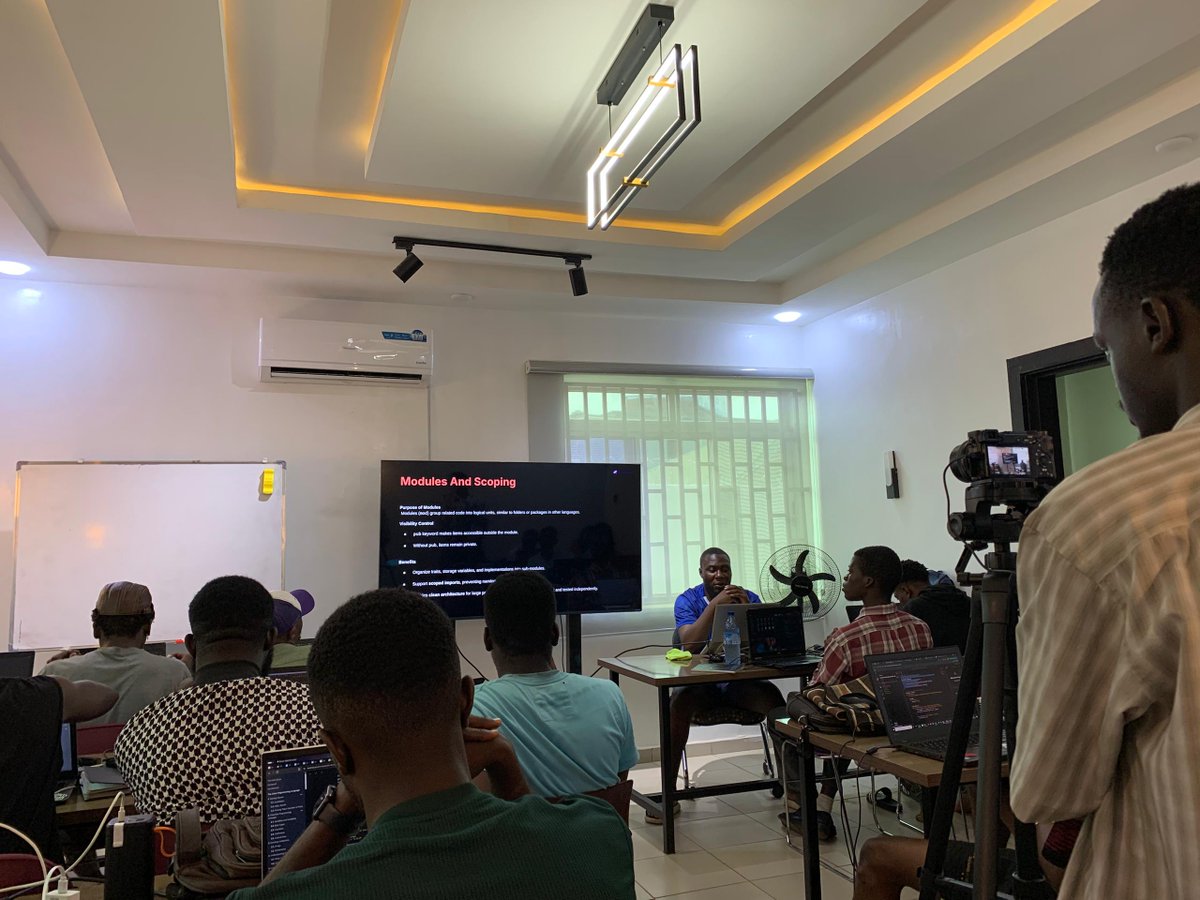Ajisabo2's tweet image. Wrapped up Session 4 of Blockheader Cairo Basecamp 5!

Today we explored:
• Starknet contract architecture fundamentals
• Traits &amp;amp; implementations for reusable logic
• Storage mappings and how on-chain data lives
• Events with a deep dive into our Simple Counter example
•…