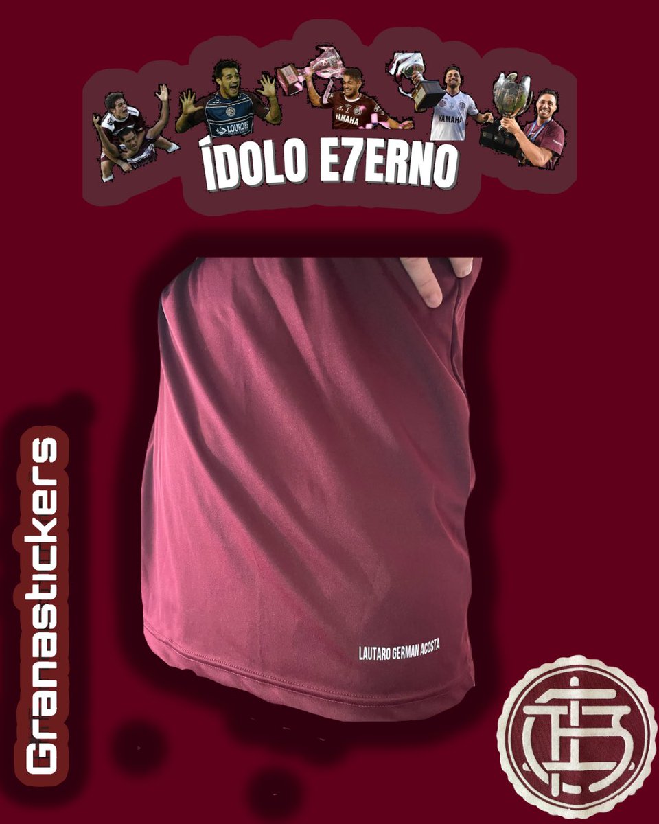 granasticker14's tweet photo. Camiseta retro en homenaje al Laucha Acosta, nuestro Ídolo e7erno.
Basada en camisetas históricas de Lanús, un pedazo de historia granate para vos.

📍 Disponible en Grana Stickers. https://t.co/RkZVXl3ojv