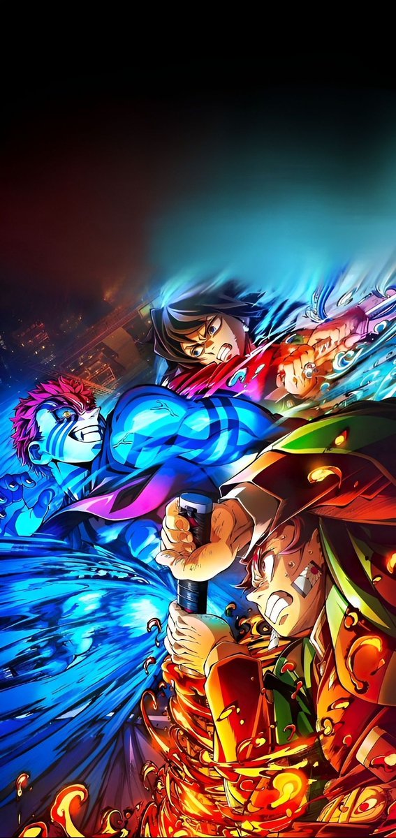 AKAZA VS GIYUU &amp; TANJIRO