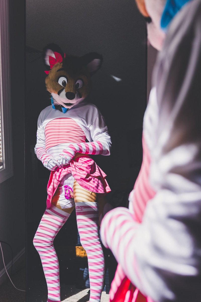 Cause I’m nice, I’ll share both! 😇

I think the 🤍 skirt looks better and flows better with the overall outfit. It also complements my undies nicely too! ☺️

📸 by my talented boyfriend <a href="/BlitzOnTheProwl/">BlitzOnTheProwl ➡️ Megaplex</a>!