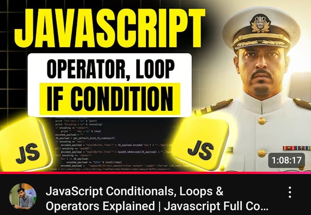 YashSainiCodes's tweet image. 📅 Day 29 – Web Development Journey
Topics Covered:
Operators
Loops
Conditional Statement
Thanks 🙏 to @rohit_negi9 Bhaiya & @adityatandon02 Bhaiya for an amazing course!
#180DaysOfCode #WebDevelopment #CoderArmy
