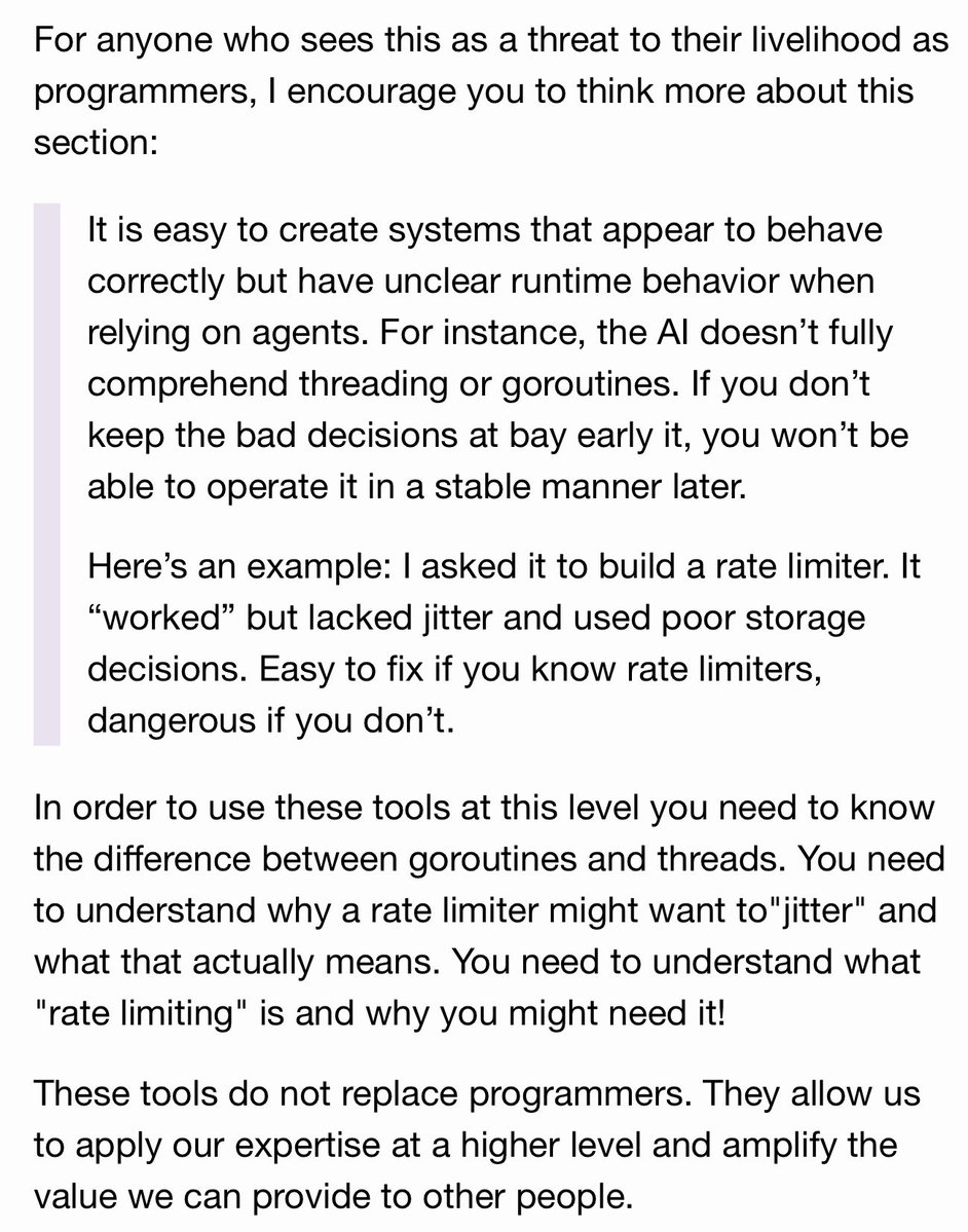 simonw's tweet image. More on my blog, including this hopefully reassuring note for anyone afraid of the impact this will have on their career as a programmer simonwillison.net/2025/Sep/29/ar…