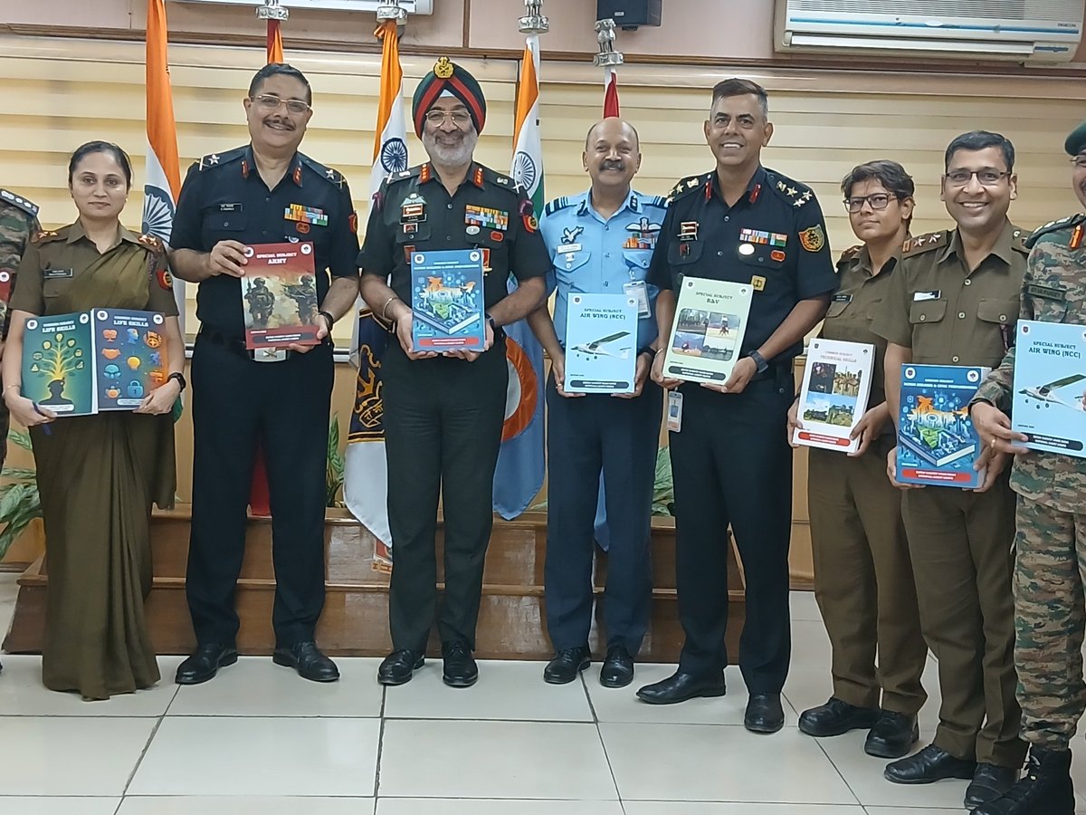 HQ_DG_NCC's tweet image. DG NCC has officially launched the revised syllabus for the NCC curriculum. This updated training framework will be implemented across all units to enhance cadet development and effective cadets training. #NCCIndia #NationBuilding #CadetExcellence
@SethSanjayMP @SpokespersonMoD…