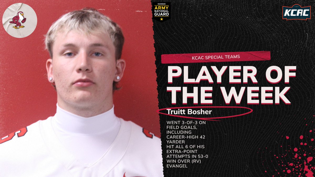 Special Teams, Special Players Part II
Bosher named KCAC Special Teams Player of the Week
tinyurl.com/yckbhfr2