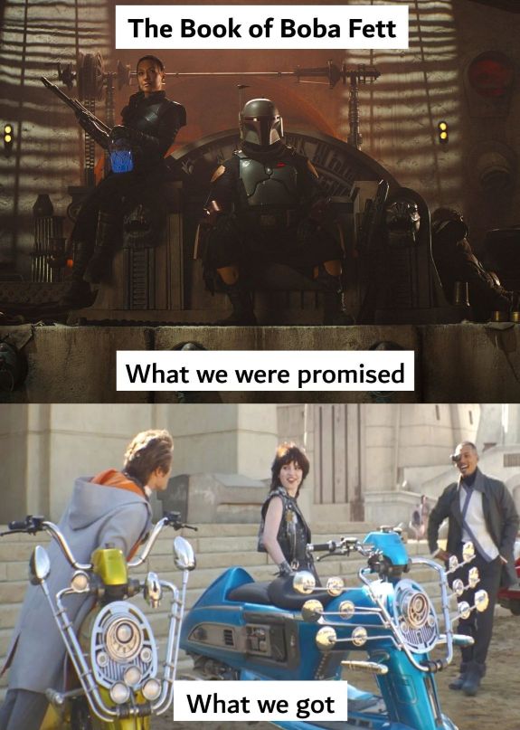 DeepInTheKeep's tweet image. Disney seriously jumped the shark with Boba Fett.
#starwars #movies #TheMandalorianandGrogu #StarWarsFanart #disappointed @Disney