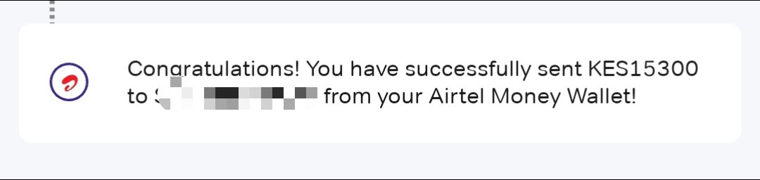terminal_stack's tweet photo. @AIRTEL_KE Good evening. Made the below transaction in the morning but the recipient has not received the funds. Kindly assist https://t.co/TksxvZp6Wz