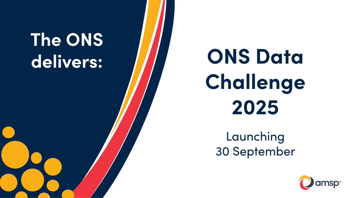 Advanced_Maths's tweet image. Did you know about this opportunity from the ONS? 

Join the ONS Data Challenge 2025, starting 30 September and put data to work for change. 

Why does data matter? Because it can lead to better decisions—from local to national. 

Sign up: buff.ly/GbJRNyR 

#DataForGood