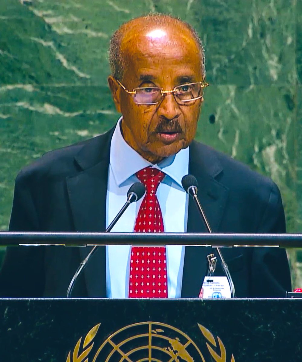 🇪🇷 Eritrea 
Foreign Minister H E Osman Saleh Addresses United Nations General Debate, 8... youtu.be/YaxrUFxPPyg?si… 
❣️👆🏾Let’s comment here please 

#UNGA80