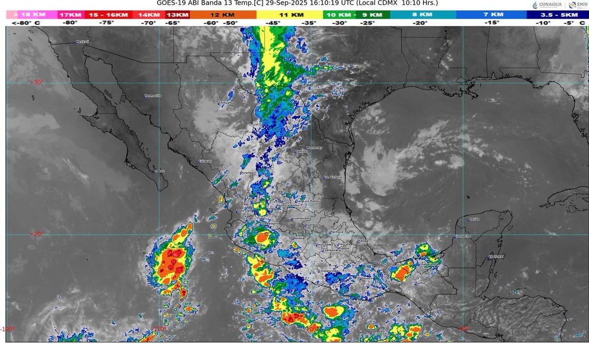 🚨 #ALERTA #NACIONAL
El SMN advierte: 🌧️ lluvias intensas, ⚡ tormentas eléctricas y granizo en más de 10 estados.
Riesgo de inundaciones, deslaves y cortes viales.

⚠️ Veracruz, Oaxaca, Chiapas, Tabasco y Puebla en máxima atención.
🔗 quadro24.mx/lluvias-intens…

#AlertaClimática