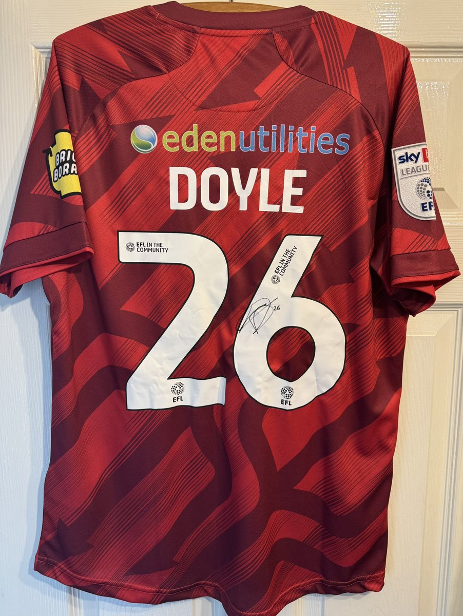 A huge thank you to Keith Stone for very kindly donating a signed Kamari Doyle shirt for me to auction off for the <a href="/as9foundation/">Adam Stansfield foundation</a> please reply or DM me with a bid, ends Friday 8pm. #TownTeamTogether