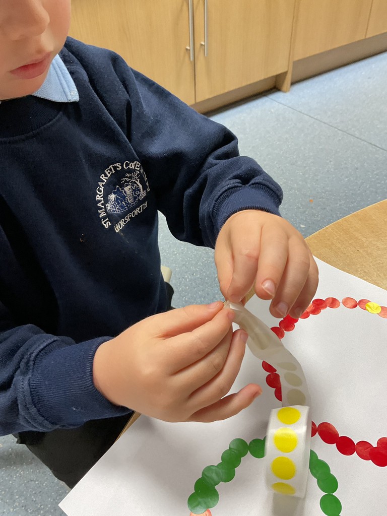 EYFSStMargaret1's tweet image. We've been so busy as we've settled into Reception ...
In our first week we read 'The Dot' by Peter H Reynolds and we became artists just like Vashti when we 'made a mark and signed our name...'
#eyfs #eyfsprovision #qualitytexts #finemotor #funkyfingers @EYTagteam