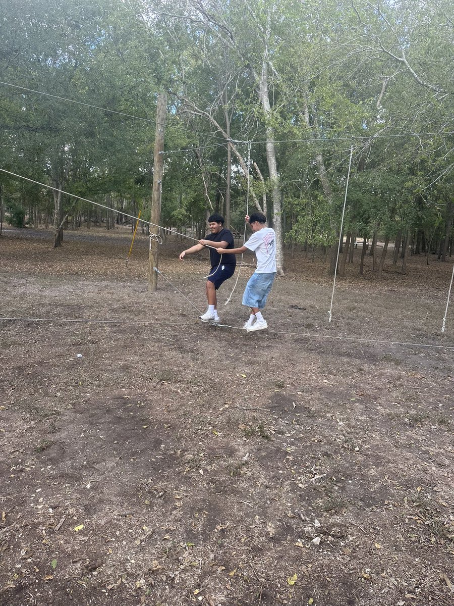 Balance, bravery, communication, &amp; cooperation—the <a href="/SeguinHSTx/">Seguin High School</a> Outdoor Education classes have been learning big lessons on the low ropes course! 🤝 #OutdoorLearningSISD <a href="/SeguinISD/">Seguin ISD</a>