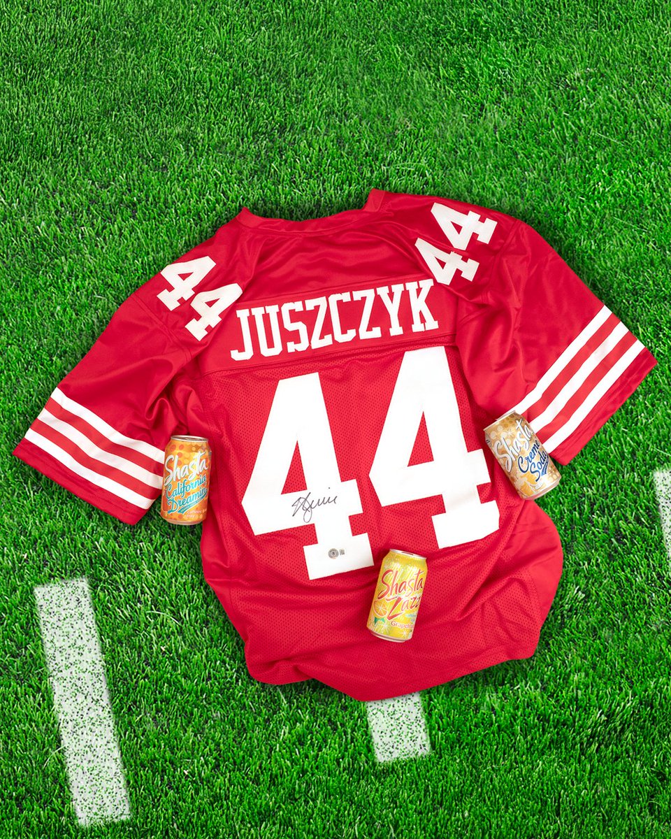 ⁠🏈 GIVEAWAY! 🏟️ Who's ready to take home the WIN? 🙌 Score BIG and enter for a chance to WIN a Kyle Juszczyk signed jersey and Shasta Sodas! ⁠
⁠
Thanks to our incredible partnership with the NFL Alumni Association of Northern California, we're giving one lucky fan the