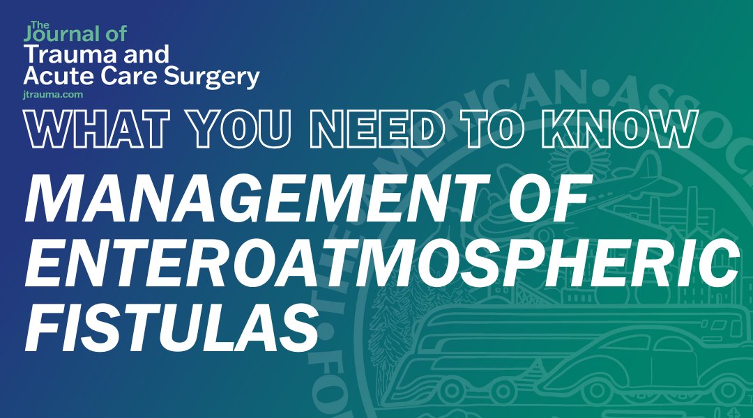 JTraumAcuteSurg's tweet image. An enteroatmospheric fistula (EAF) is a disastrous complication and poses major challenges. The goal is to manage those challenges through a multidisciplinary approach to allow for the surgical take-down of the fistulized bowel at a later stage.

journals.lww.com/jtrauma/fullte…