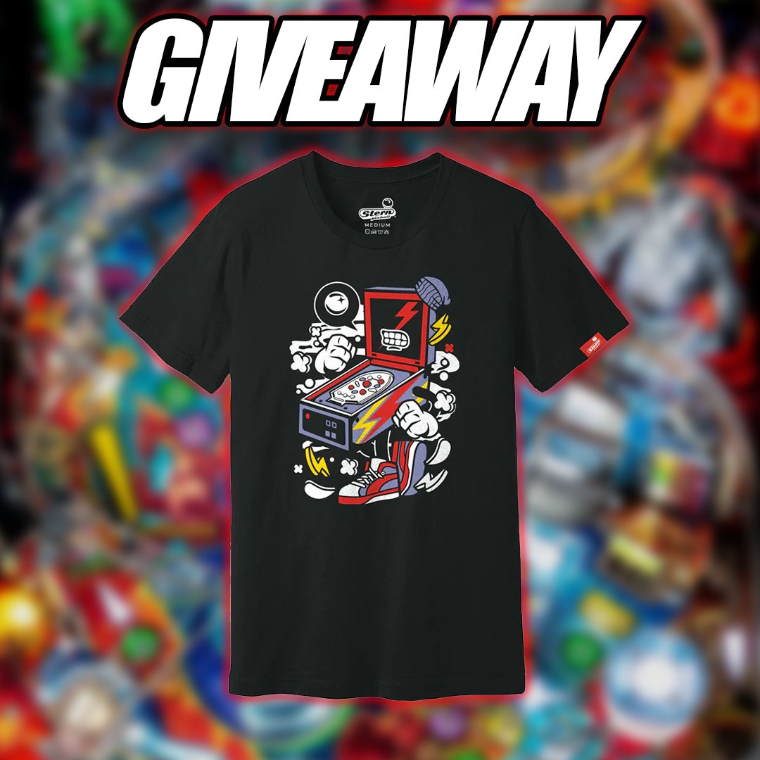 🚨 GIVEAWAY 🚨 

We are giving away our Stern Crazy Pinball Tee here on X! 

Comment below and we'll select a random winner! Head over to the Stern Store to purchase.

*Winners will be contacted via DM ONLY. Please do not trust any other accounts claiming to be us.